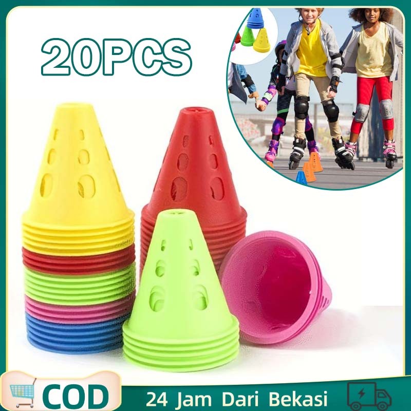 Jual 10pcs Cone Inline Rintangan Sepatu Roda Tahan Angin Cone Sepatu ...