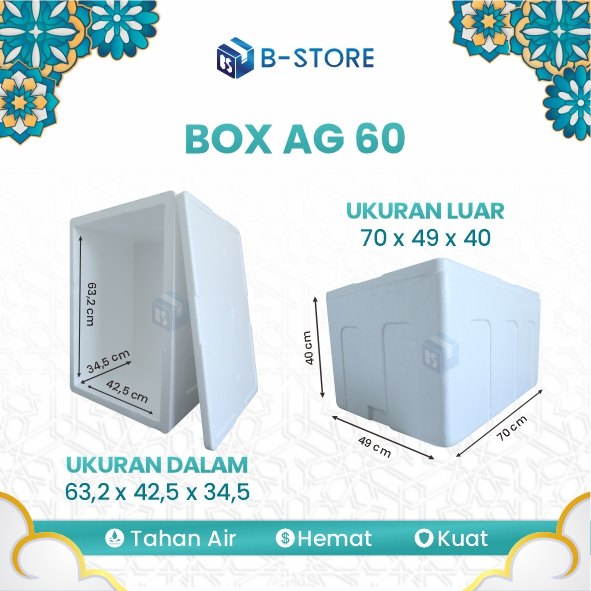 Jual Styrofoam Box / Box Gabus / Box Styrofoam AG 60kg ukuran 70x49x40 ...