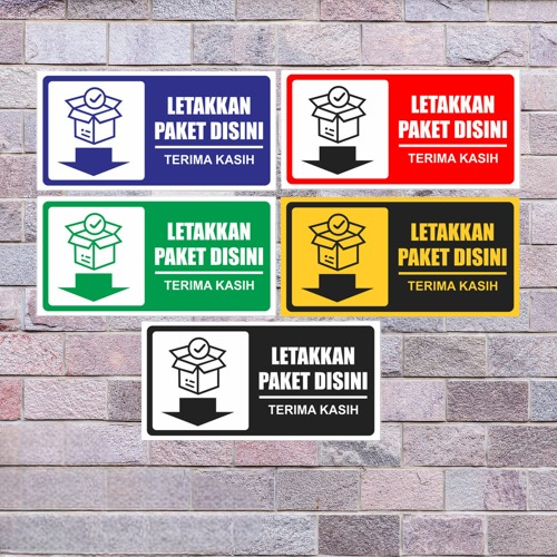 Jual Rambu letakkan paket disini 15x30 cm | Shopee Indonesia