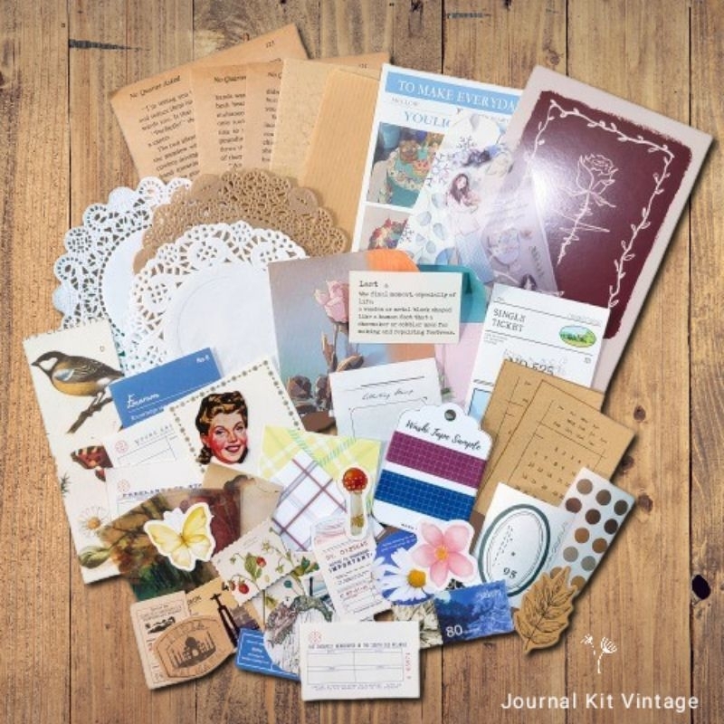 Jual JOURNAL SCRAPBOOK KIT SET VINTAGE | Shopee Indonesia