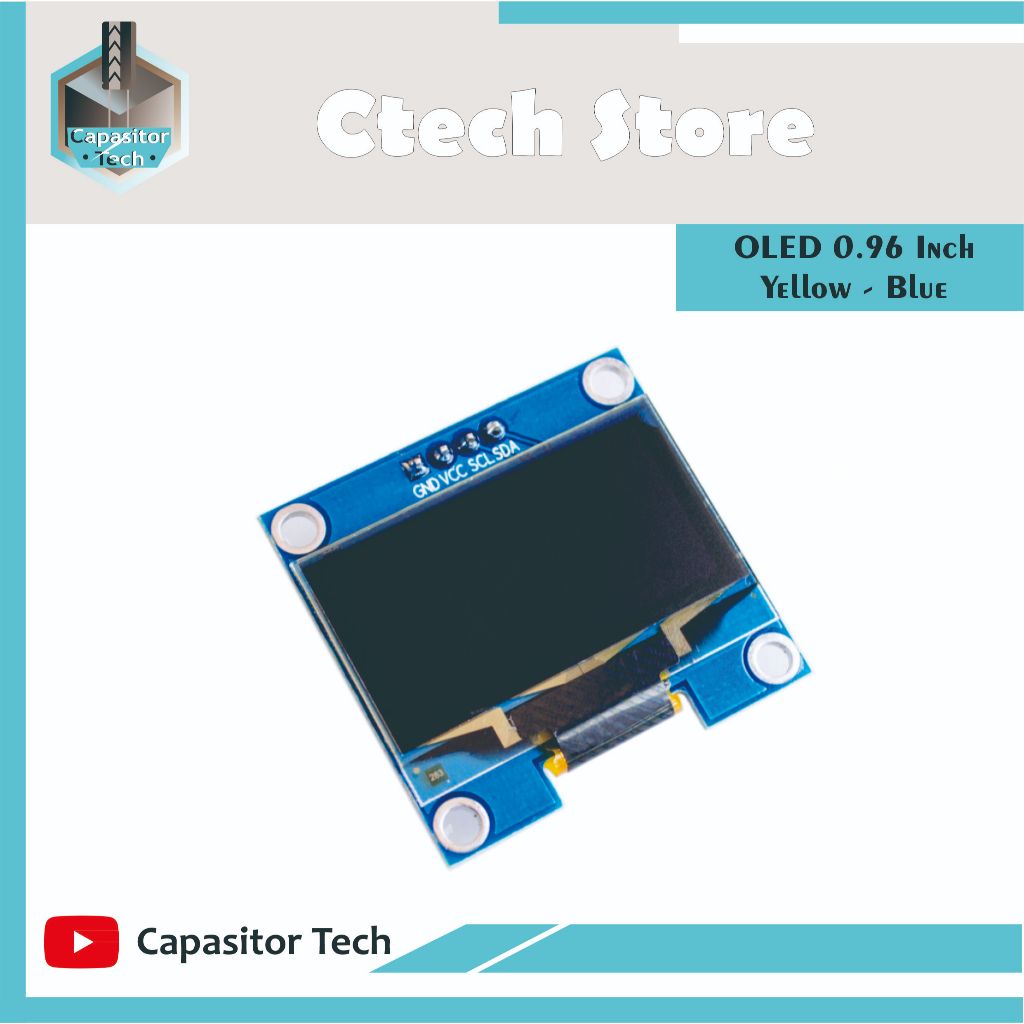 Jual OLED 0.96” YELLOW BLUE DAN WHITE I2C 128X64 LCD DISPLAY MODULE ...