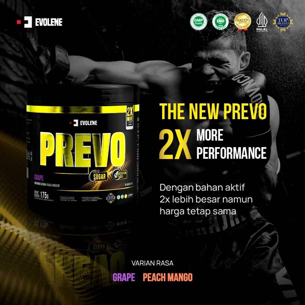 Jual New Prevo 1 box 25 sachet Pre-Workout PWO Evolene Pekanbaru ...