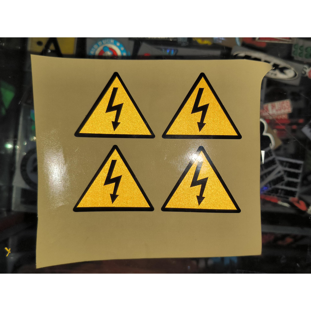 Jual cutting sticker tanda waspada tegangan tinggi.stiker panel listrik ...