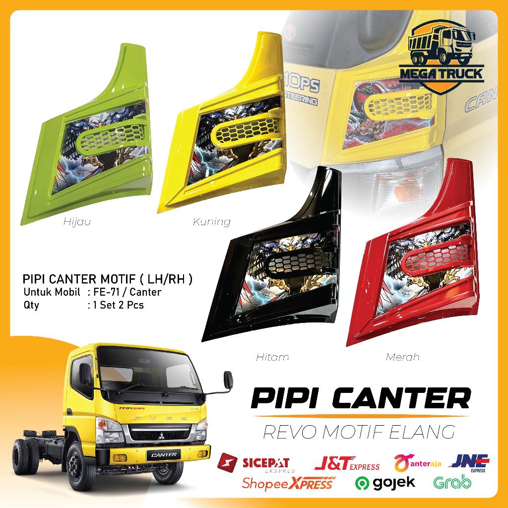 Jual PIPI CANTER 110 MODEL REVO HIJAU KUNING HITAM MERAH BERMOTIF ...