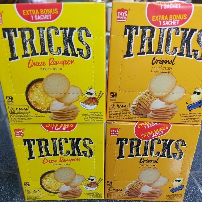 Jual Tricks Baked Potato Crisps isi 10pcs / biskuit kentang rasa ...