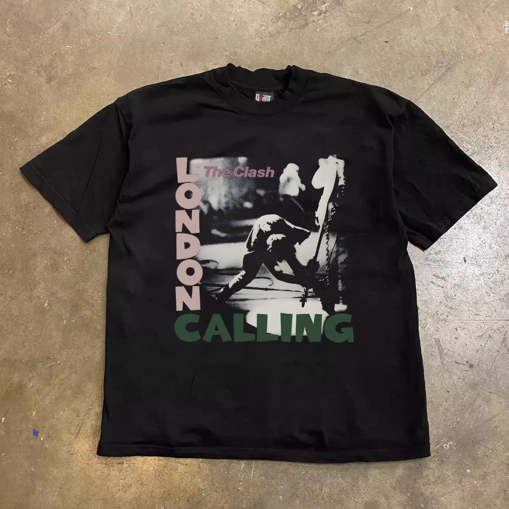 Jual JJ.STORE American retro Style Tshirt Oversize The Clash Kaos