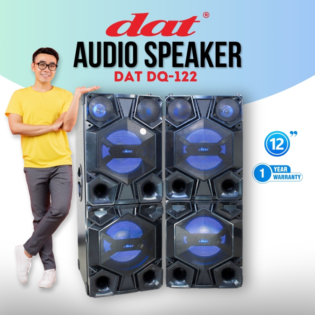 Jual Dat Speaker DQ-122 Sound Pasif Aktif Double Subwoofer Garansi 1 ...