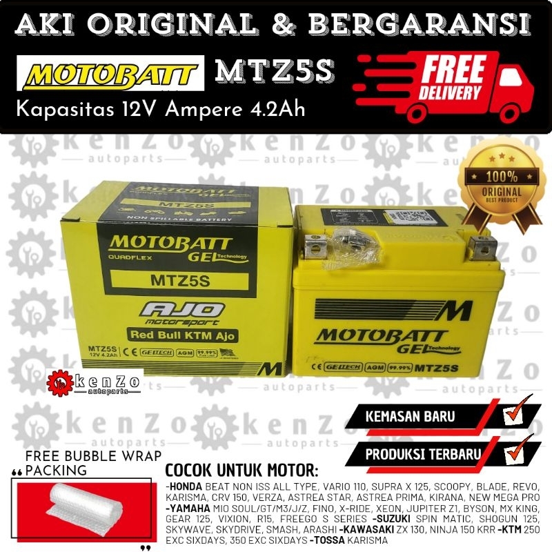 Jual [Bergaransi] [Gratis Ongkir] Aki Motor Kawasaki Zx 130 Ninja