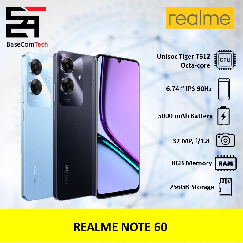 Jual Realme Note 60 8GB/256GB 32MP Camera 5000mAH 6.74 Inchi