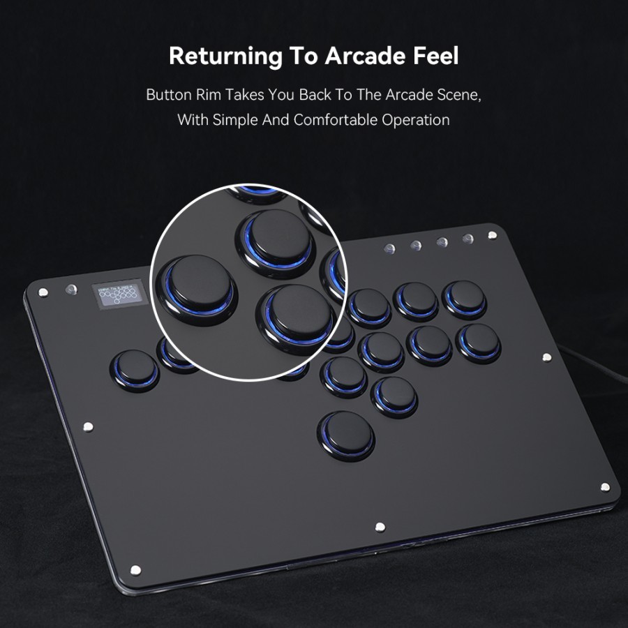 Jual Haute42 R16 R Series Button Rim Black Haute Pad Arcade Joystick ...