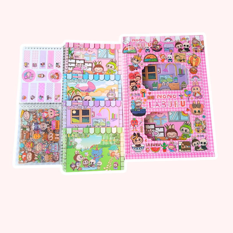 Jual MPS Sticker Lucu Motif Karakter Labubu Sticker Buku Isi 10 Lembar ...