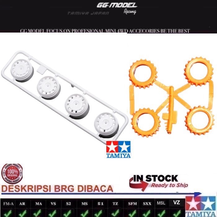 Jual TAMIYA 95627 AEROFIN TYPE WHEELS (DISH MODEL/ MEDIUM) & SPIKE ...