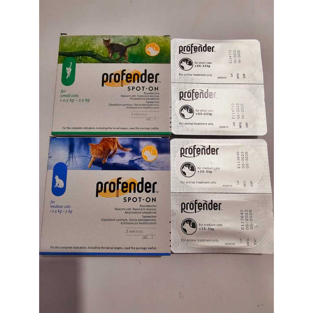 Jual Profender Spot On Small & Medium Cat Obat Cacing Kucing Tetes per ...