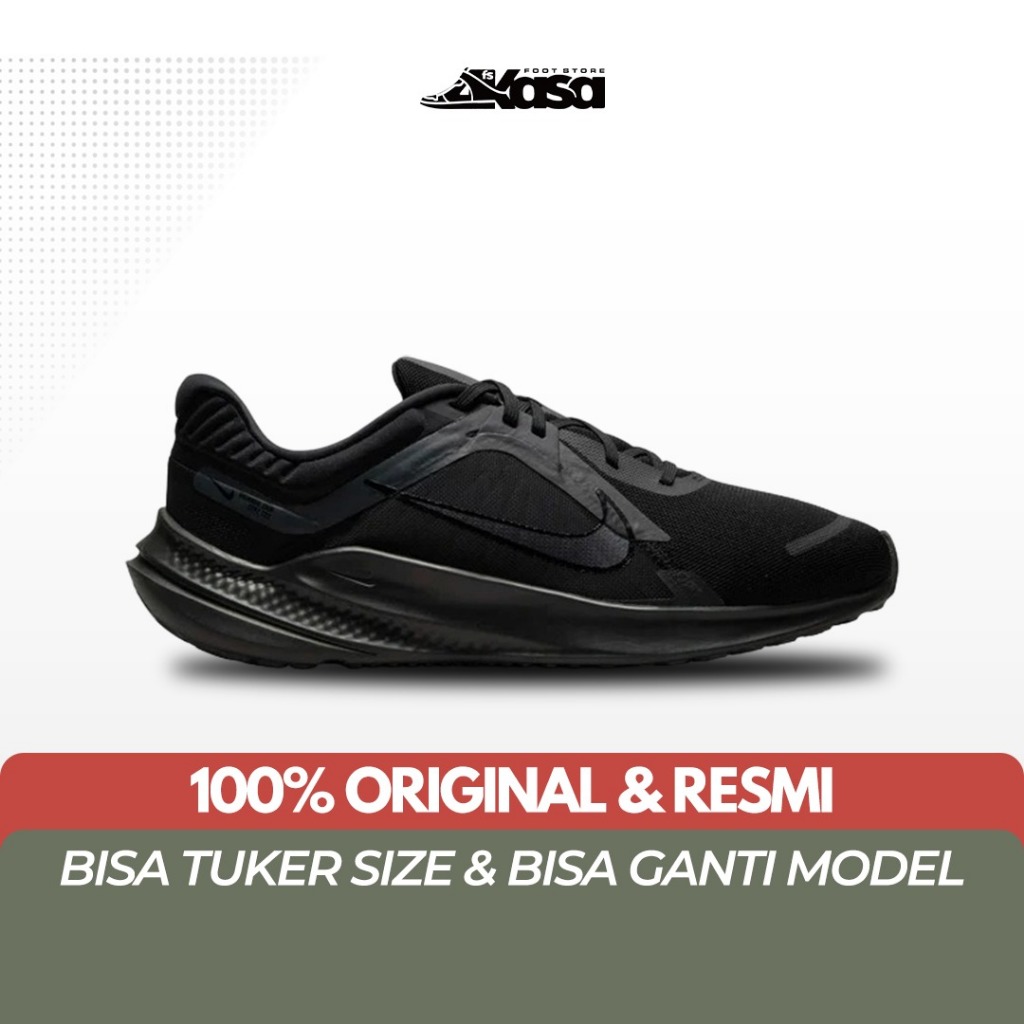Jual Sepatu Lari Pria Nike Quest 5 Black Dark Smoke Grey Shopee Indonesia