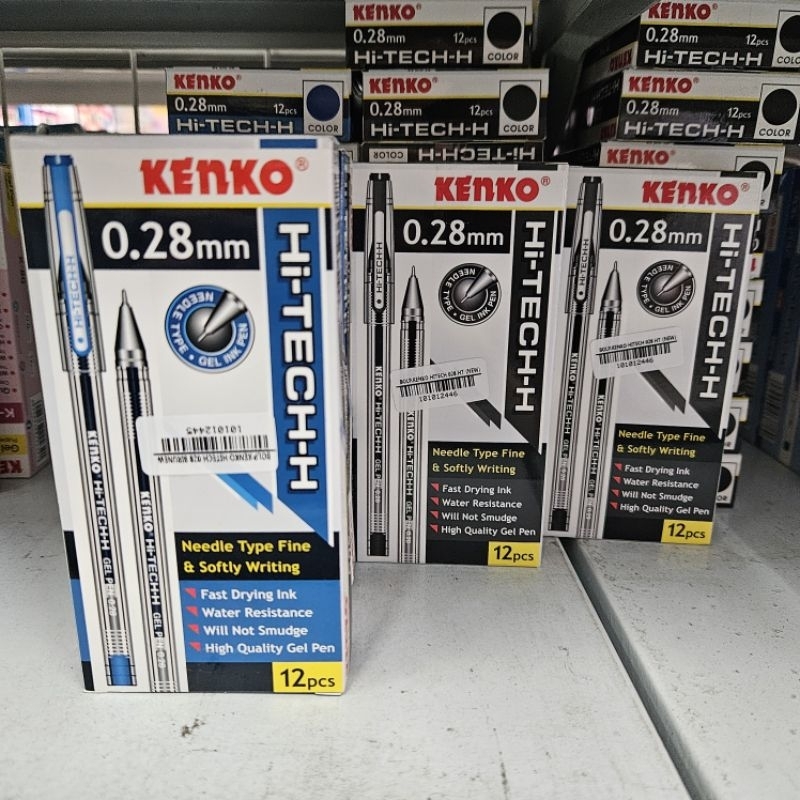 Jual bolpen pen kenko hi-tech hitech 0.28mm warna biru & hitam (per ...