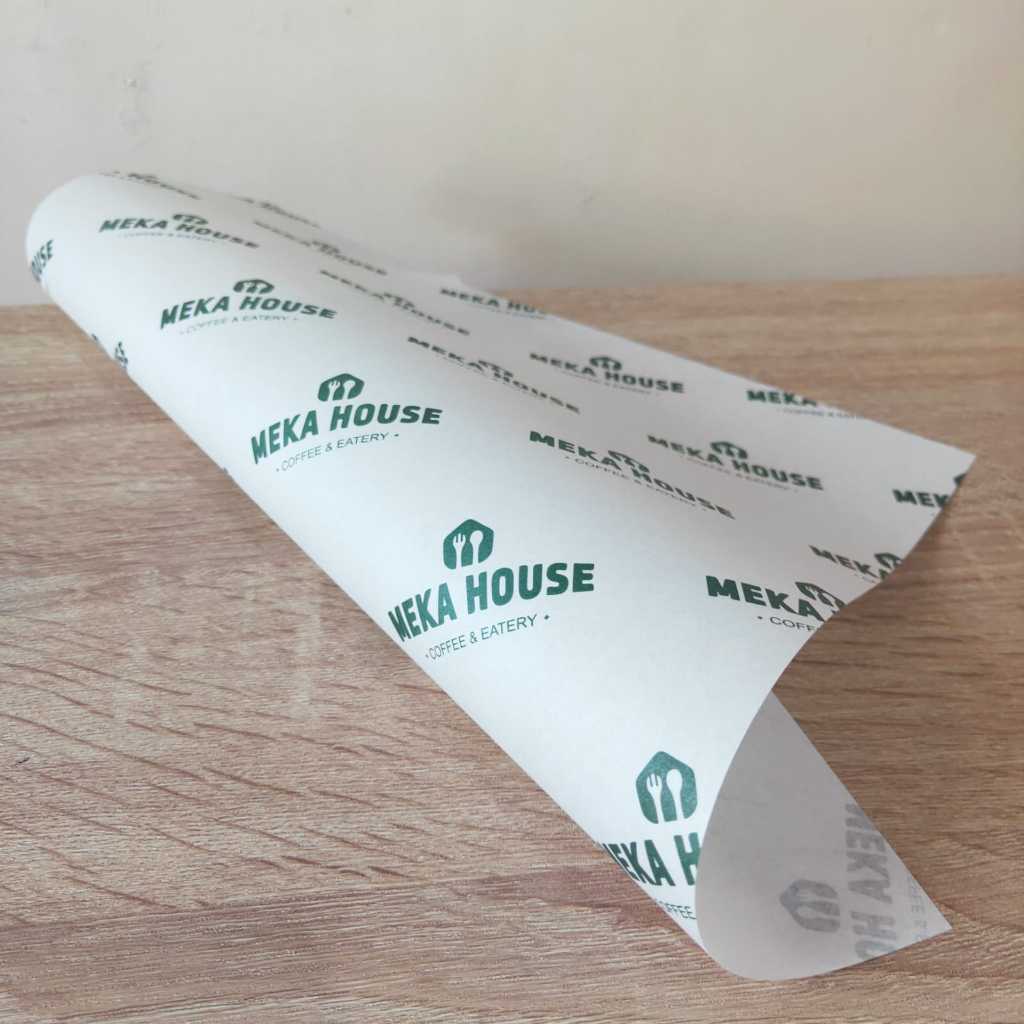 Jual CUSTOM Kertas Roti Foodgrade 17,6 x 27,3 cm - Wrap Paper / Kertas ...