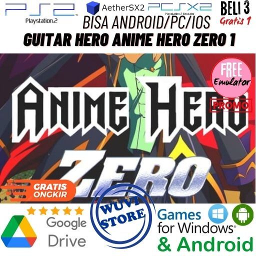 Jual PS 2 Guitar Hero Anime Hero Zero 1 Bisa