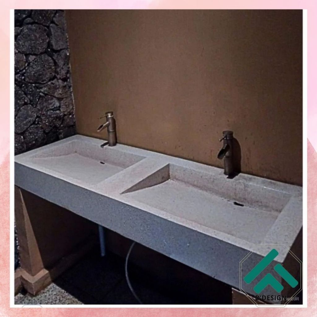 Jual Wastafel Table Terrazzo 2 Lubang Handmade | Wastafel Teraso ...