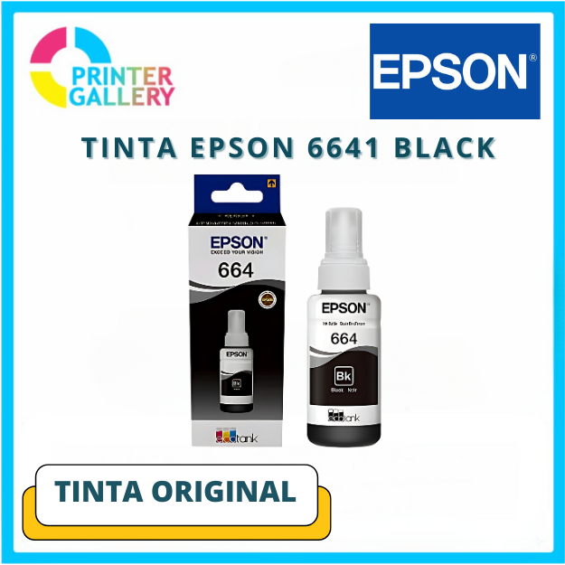 Jual Tinta Printer EPSON 6641 Black Hitam Original Segel Dus Ink ...