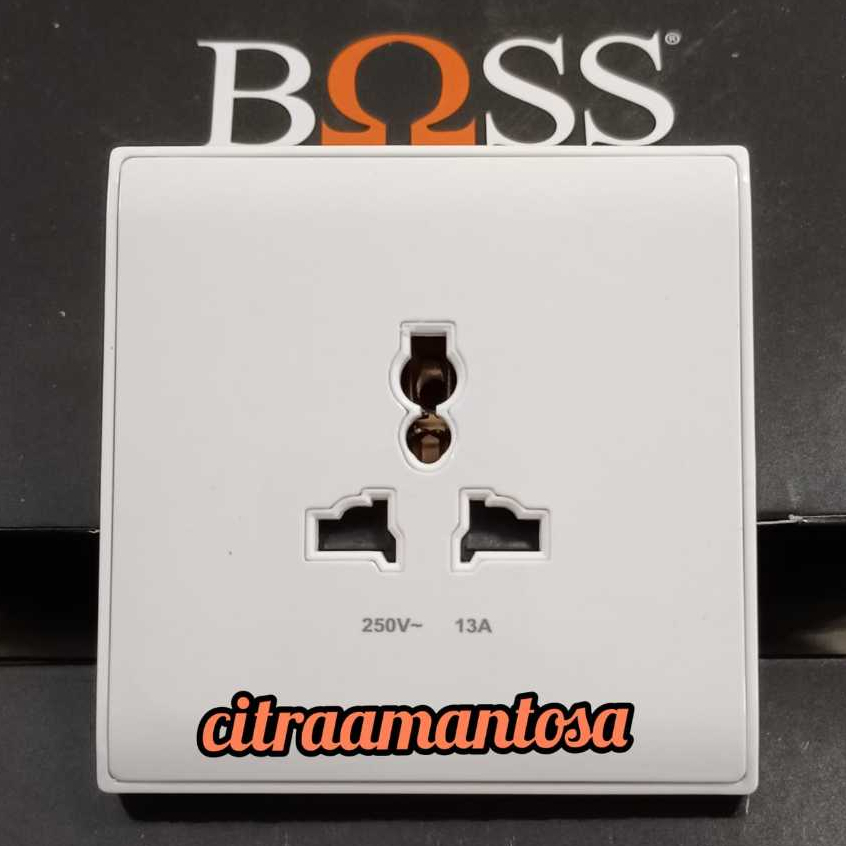 Jual Stop Kontak BOSS B50413 S Universal Socket Outlet 13A | Shopee ...