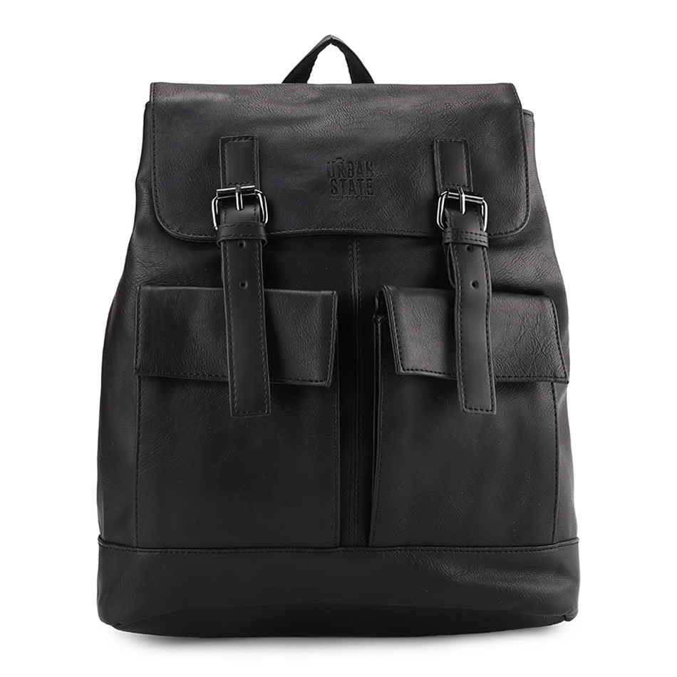 Jual Urban State - Distressed Leather Hitch Backpack - Black | Shopee ...