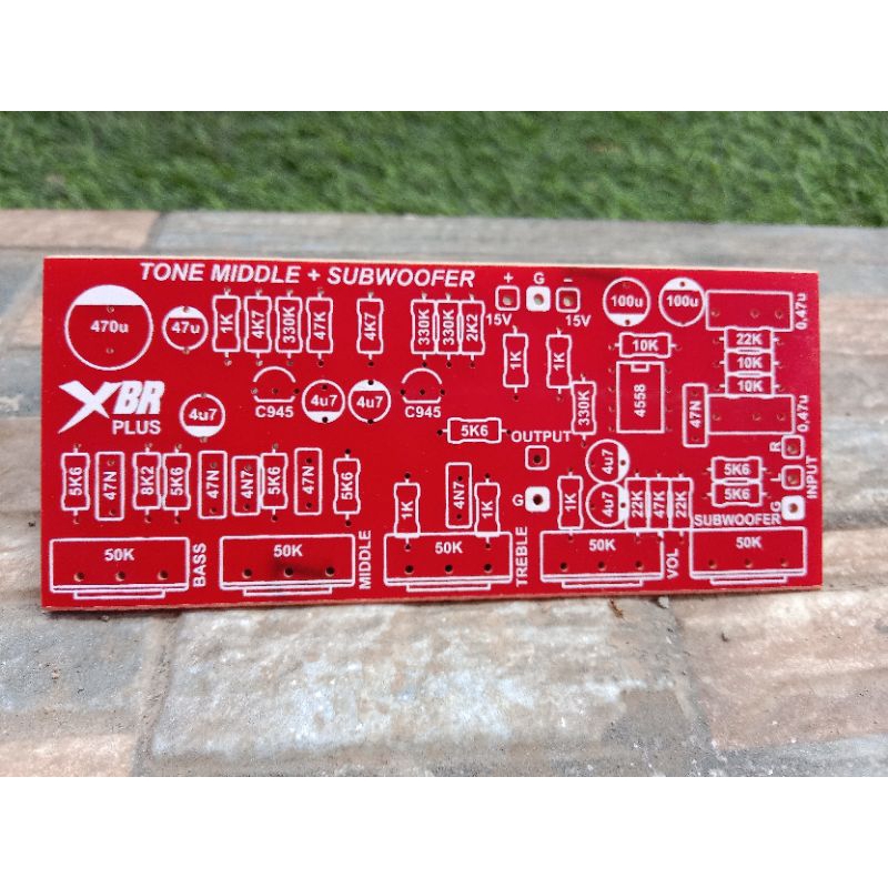 Jual PCB TONE CONTROL XBR mono - Tone control middle plus subwoofer