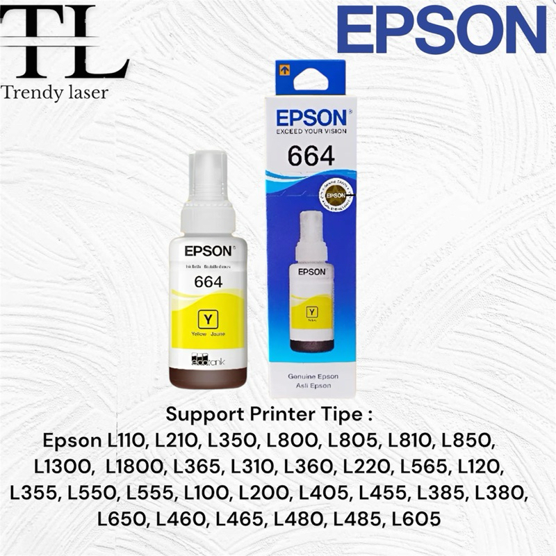 Jual 1SET TINTA EPSON 664 ORIGINAL FOR PRINTER T664 L100/L110/L120 L200 ...