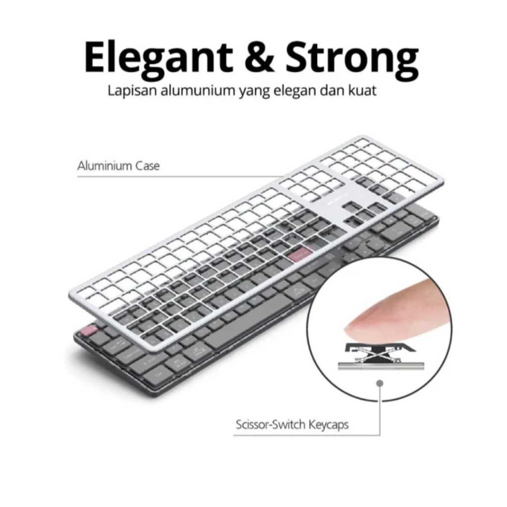 Jual Micropack Keyboard Wireless & Bluetooth - Rechargeable - Silent ...