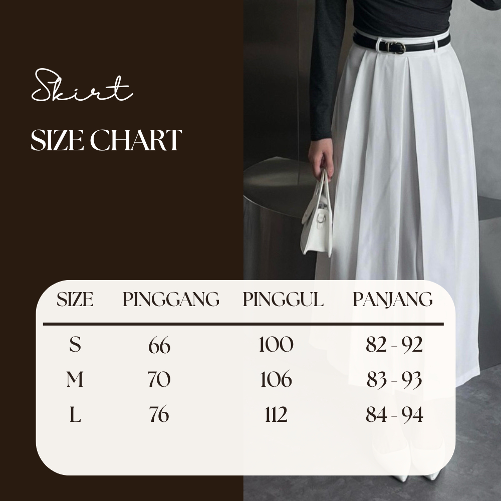 Jual Baba - Rok Panjang Wanita Long Skirt Maxi Putih Polos Rok Kerja ...