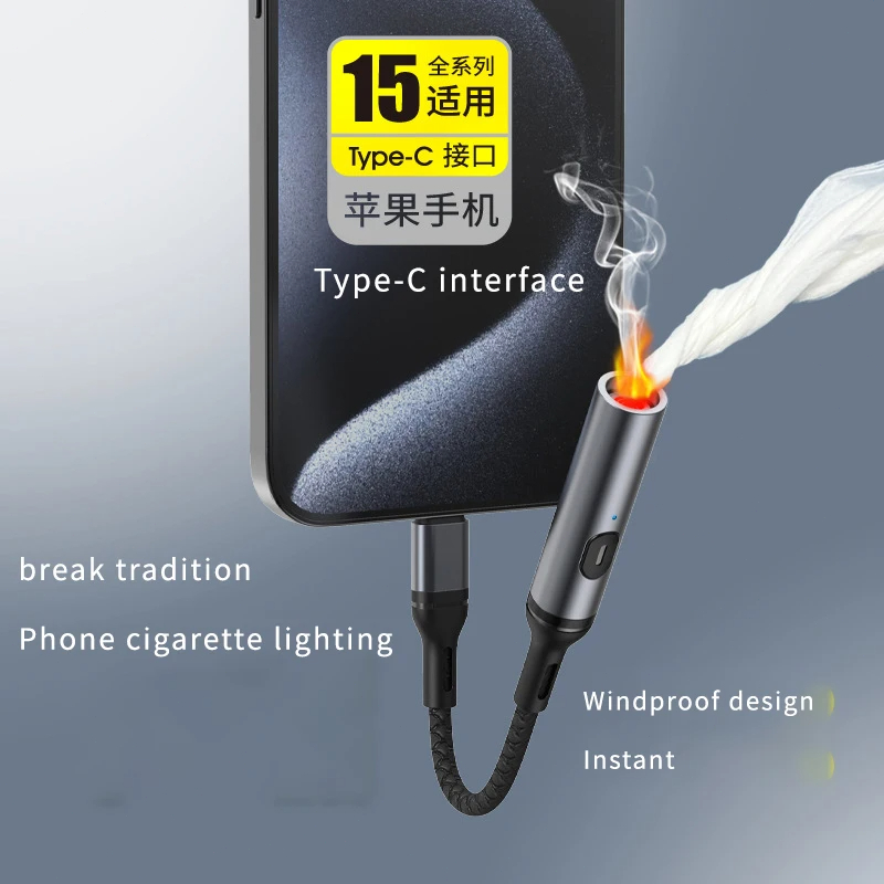 Jual Electric Lighter USB Type C Cable Lighter Untuk Cell Phones ...