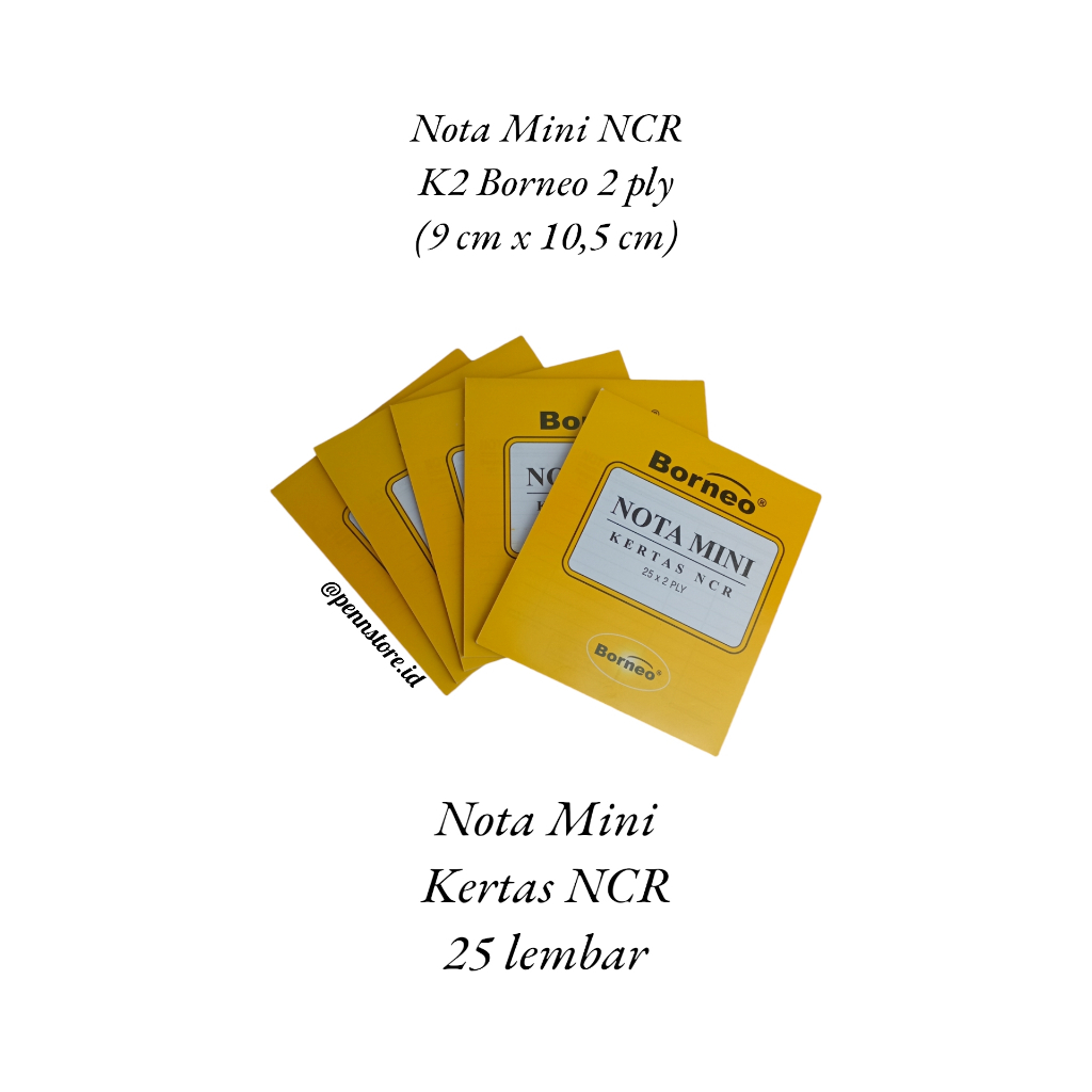 Jual (pcs) Nota Mini NCR K2 Borneo 2 ply | Shopee Indonesia