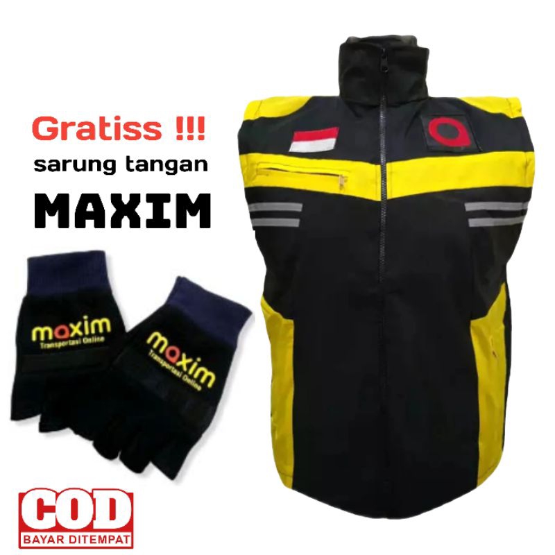 Jual Rompi Driver Maxim Gratis Sarung Tangan Motor maxim | Shopee Indonesia
