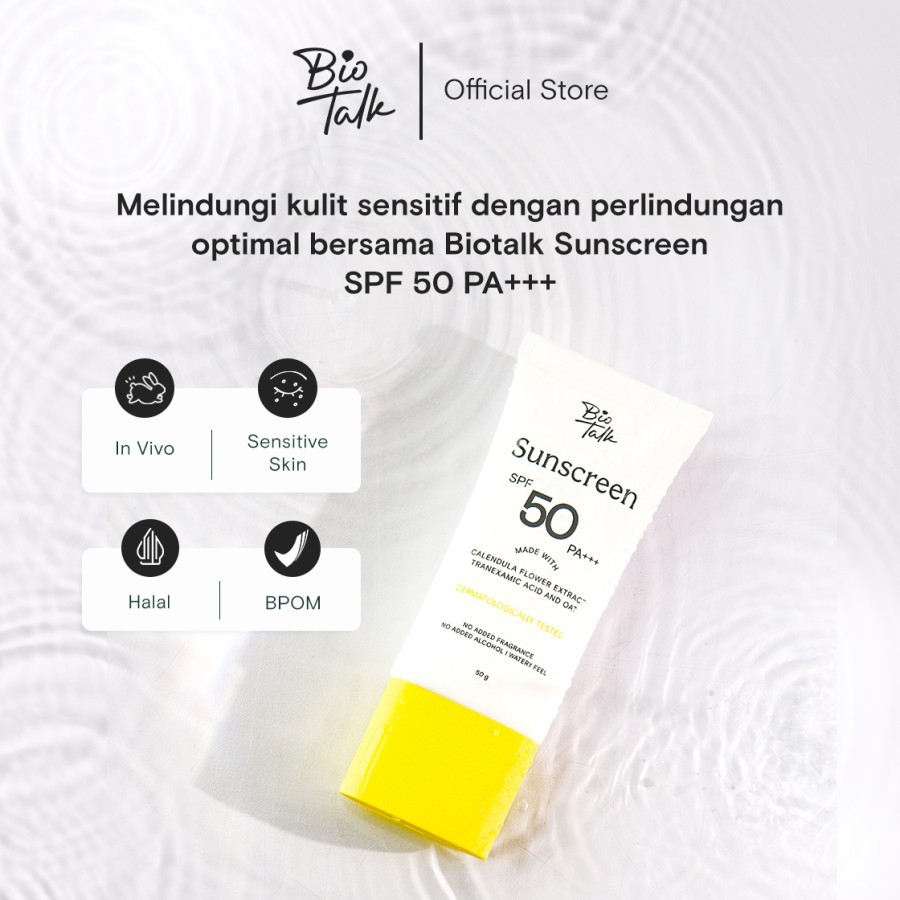 Jual AS Biotalk Sunscreen SPF 50 PA+++ | Watery , Sensitive & Acne ...