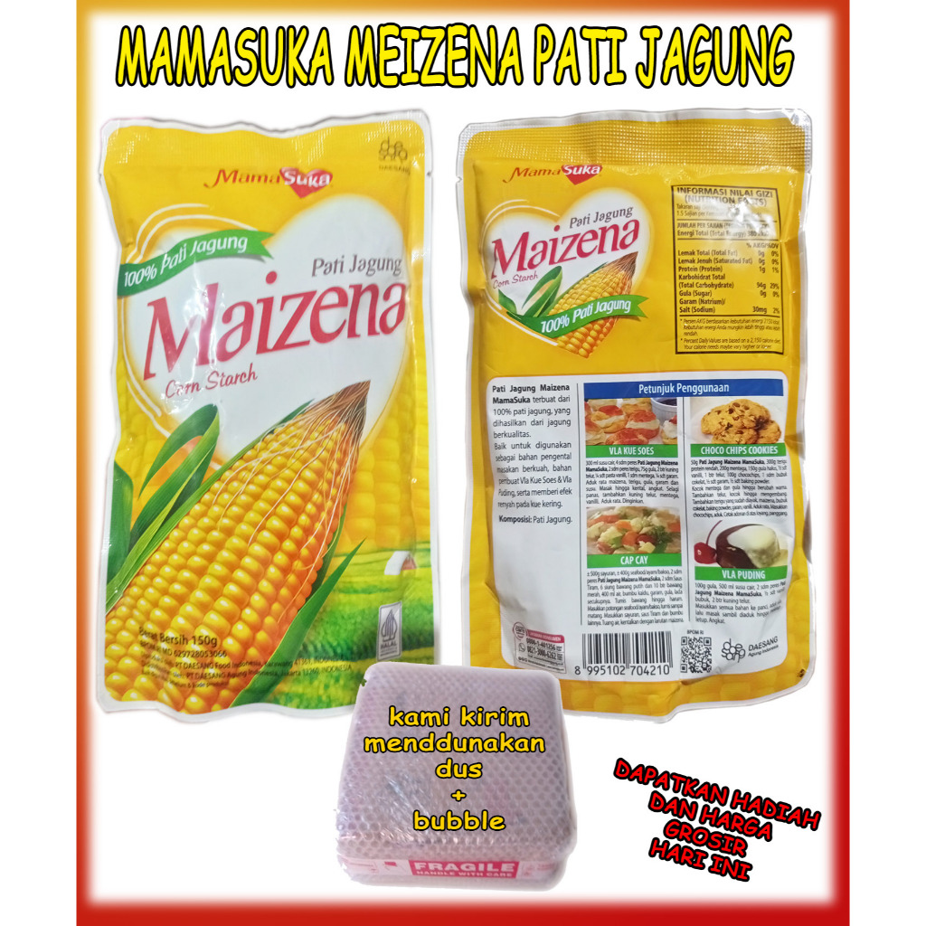 Jual Maizena Mamasuka Pati Jagung Mama Suka Kemasan150 gram | Shopee ...