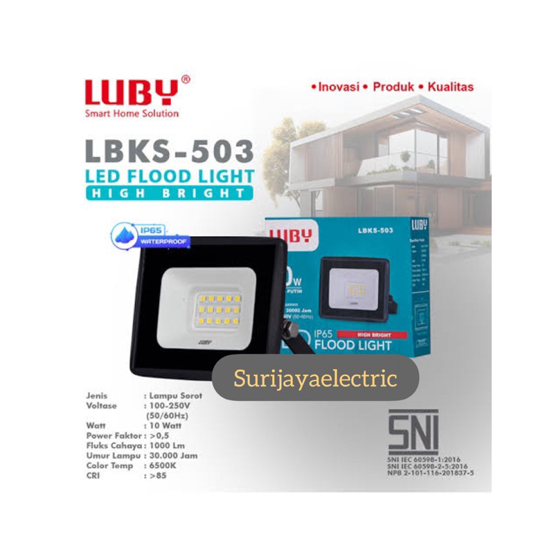 Jual Lampu Sorot Flood Light Luby LBKS 503 200w 200watt Putih Kuning