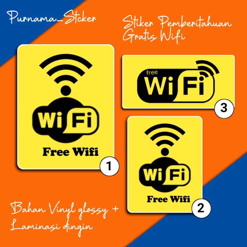 Jual Stiker Pemberitahuan free wifi Bahan vinyl | Shopee Indonesia