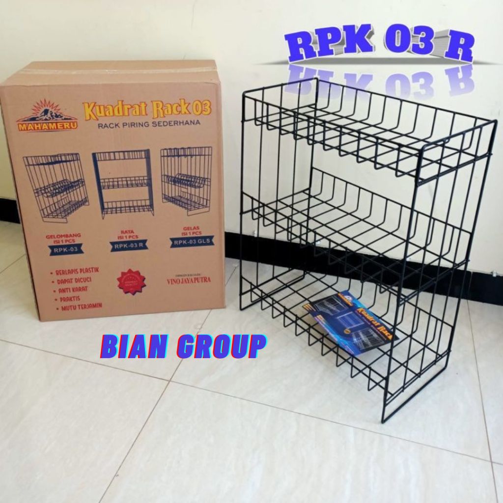 Jual Rak Piring / Rak Piring RPL 03 Hitam / Rak Dapur / Rak Gelas ...