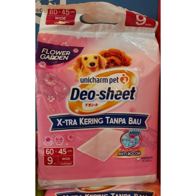 Jual TRAINING PADS 40 cm x 65 cm | UNICHARM Deo-sheet 9pcs | Puppy Pee ...