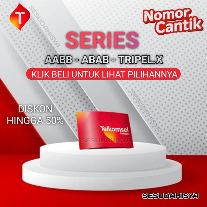 Jual Nomor Cantik Telkomsel TSL26 SERI AABB ABAB TRIPEL.X KWARTED PANCA ...