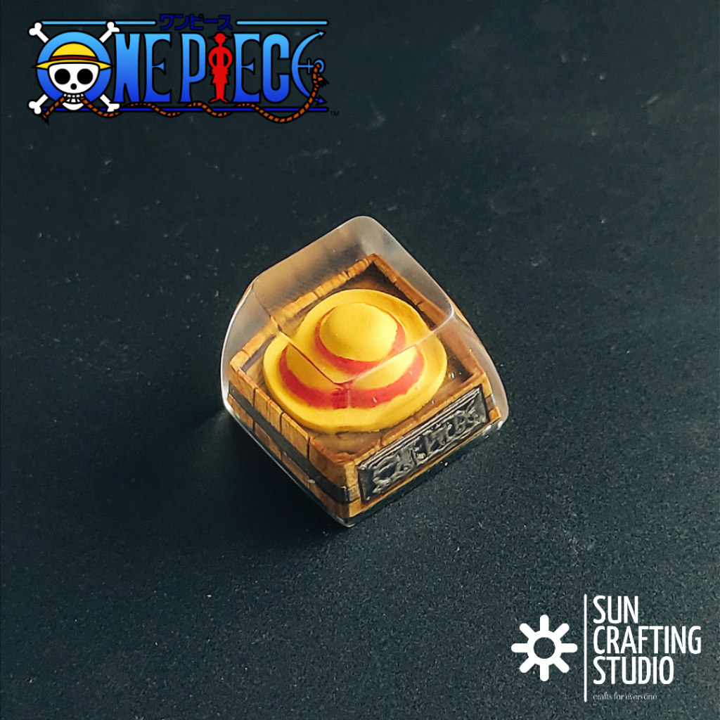 Jual Artisan Keycap One Piece Custom Keyboard Keycaps Anime Topi Luffy ...