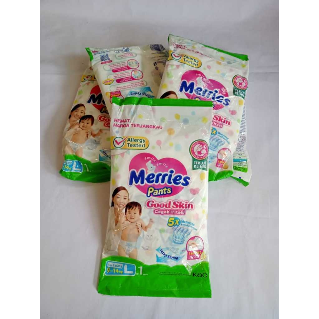 Jual Popok Bayi S / M / L / XL Renteng - Pempers Bayi Merries Good Skin ...