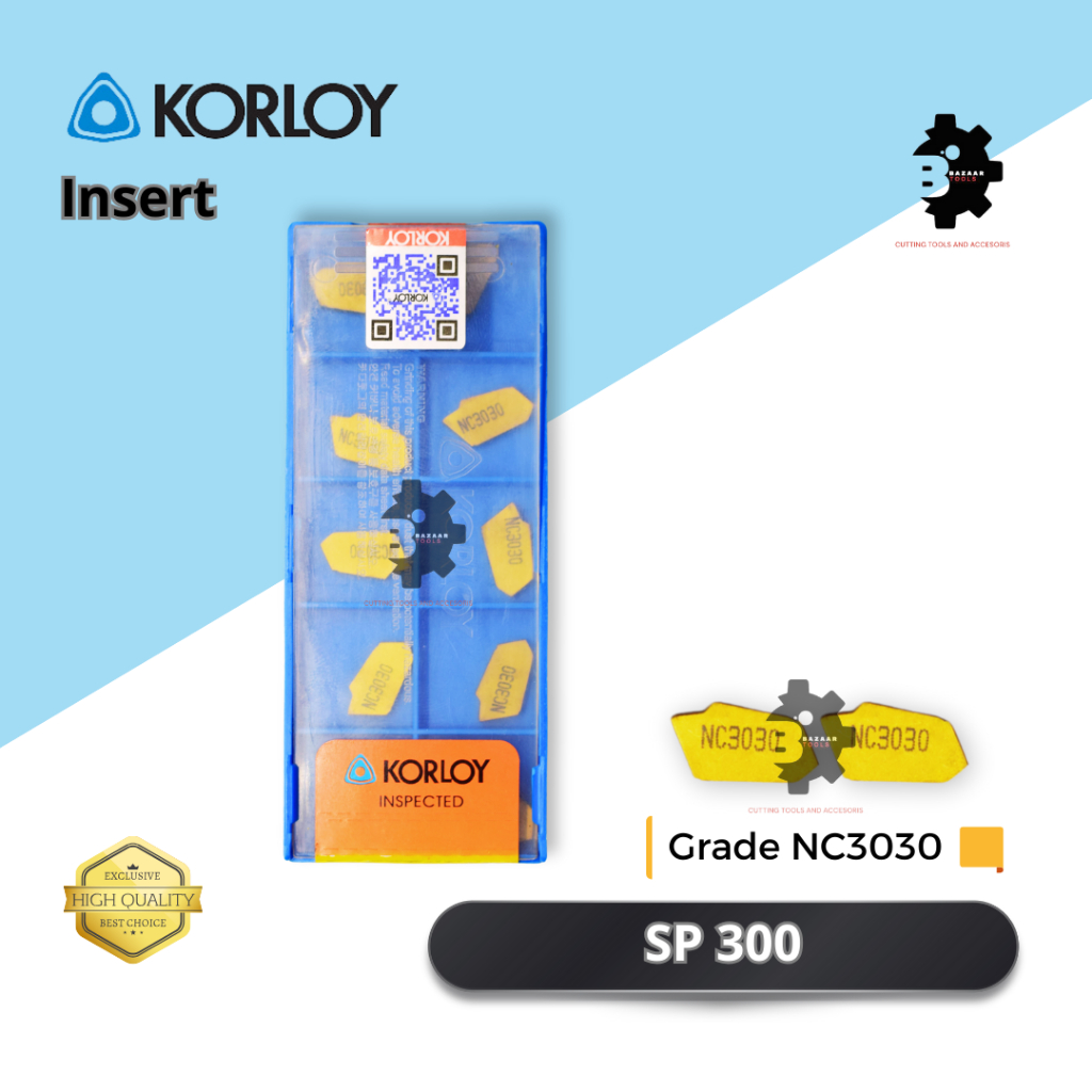 Jual INSERT SP 300 Grade NC3030 - Merk KORLOY - Insert Pahat Bubut ...