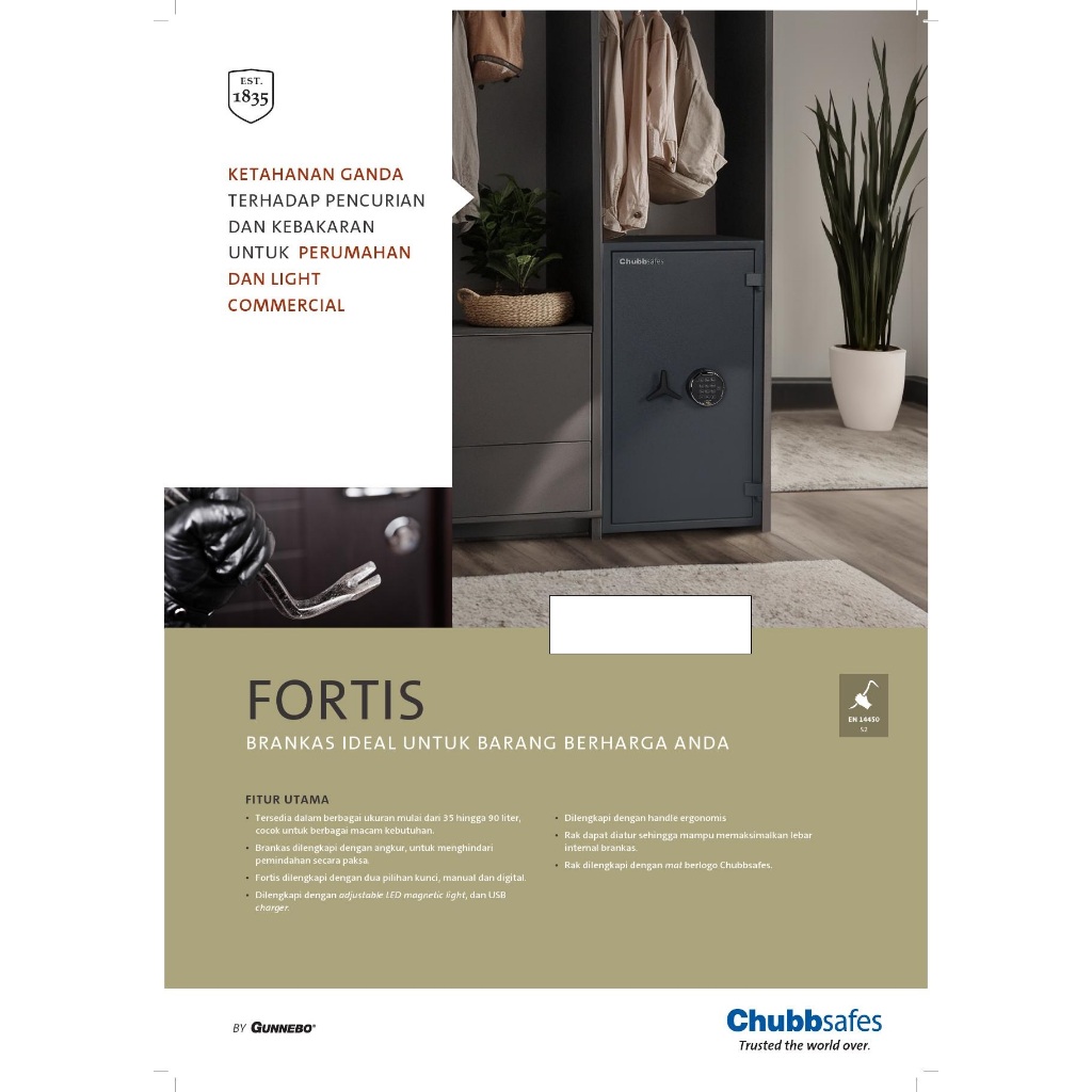 Jual Brankas Chubb Fortis 90 EL | Shopee Indonesia
