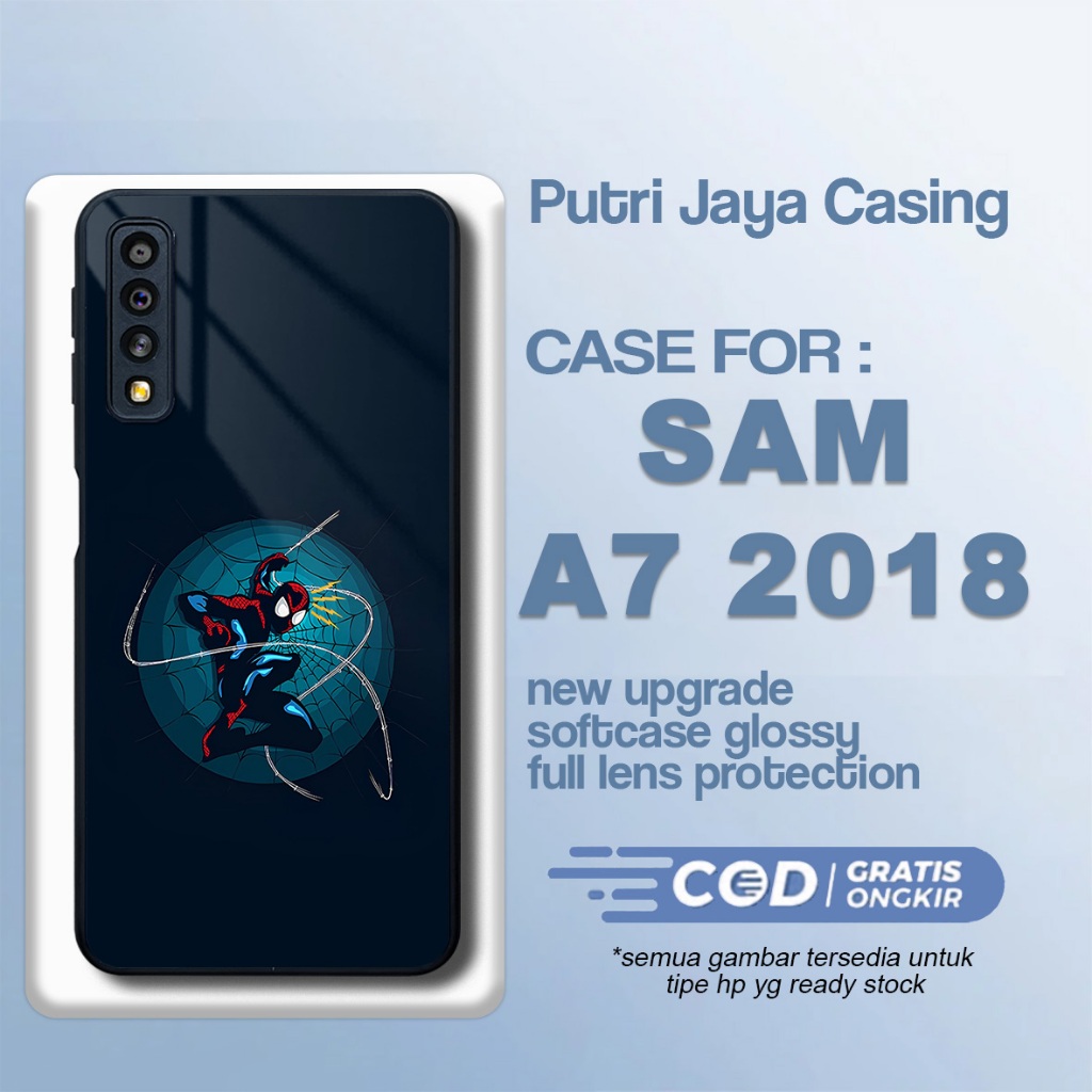 Casing Samsung A7 2018 Terbaru Spider Hero Case A7 2018 Termurah Hardcase  Softcase Glossy Terlaris