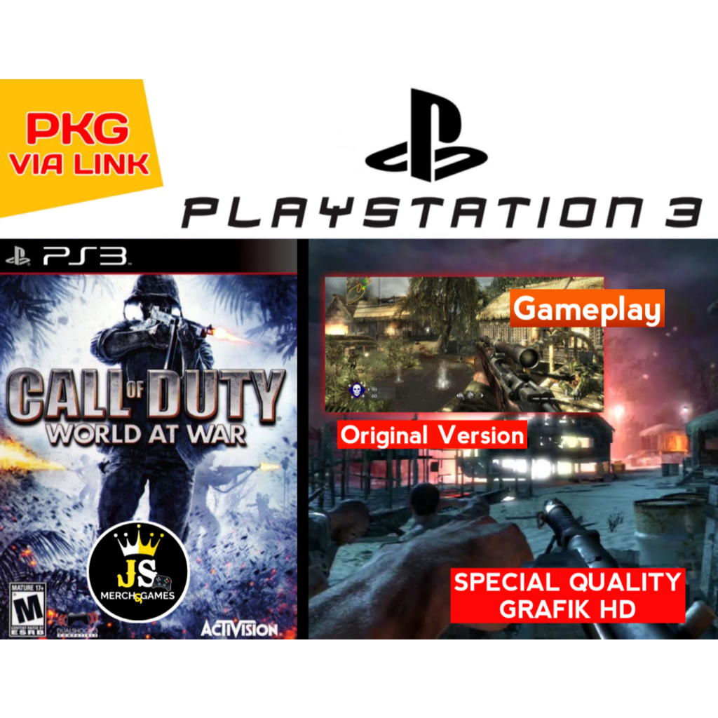 Jual (TERBARU) VIA LINK CALL OF DUTY WORL AT WAR GAME PS3 PKG FILE CFW