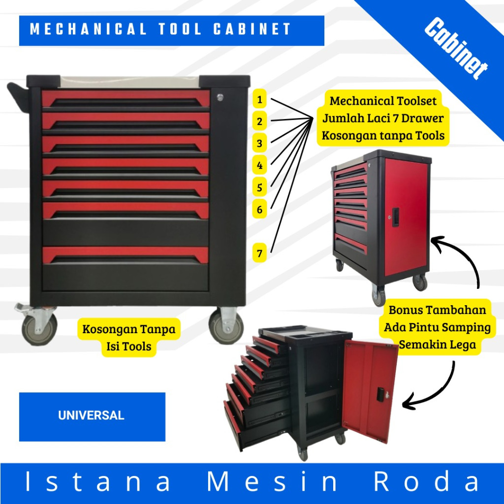 Jual Cabinet Trolley 7 Drawer / lemari cabinet 7 drawer bonus 1 tanpa ...