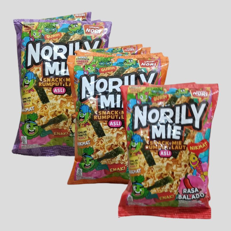 Jual NORILY Mie Snack Mie dengan Rumput Laut 20gr [10 pcs] | Shopee ...