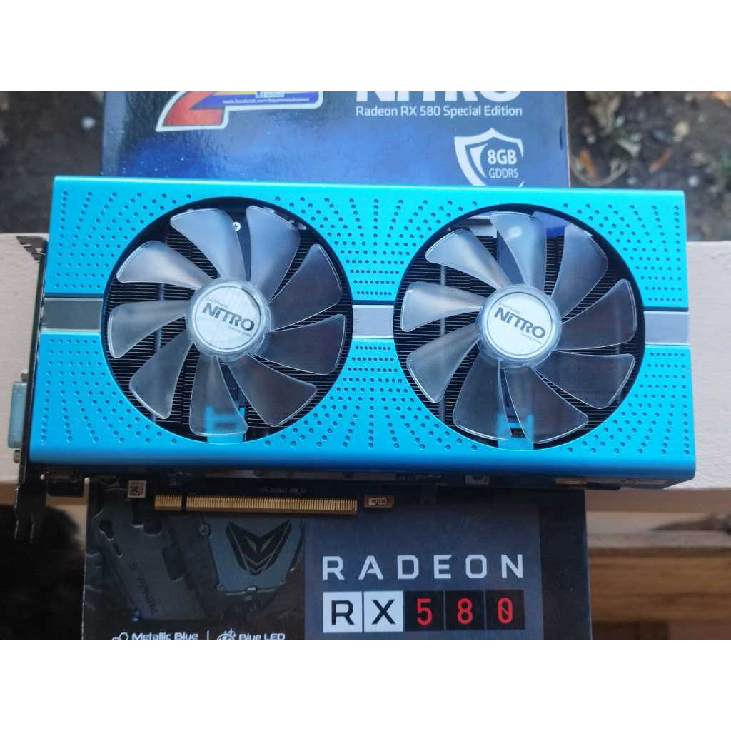 Jual SAPPHIRE BLUE NITRO+ RX580 8GB 256BIT LAMPU LED DDR5 LIKE NEW ...