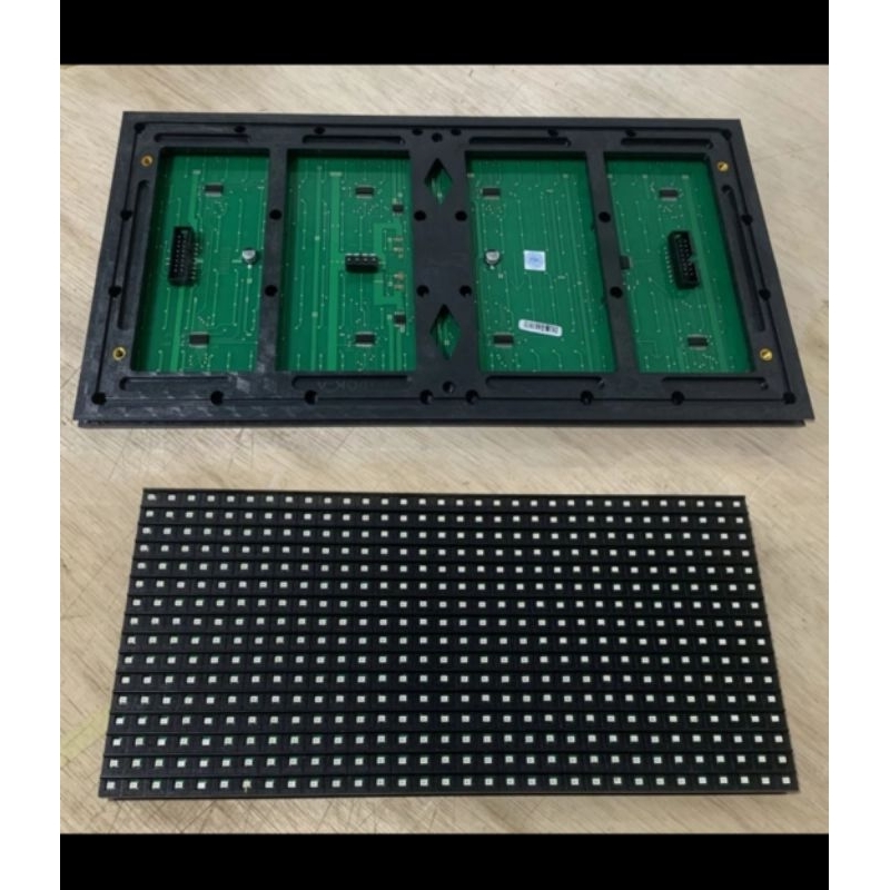 Jual Panel Modul LED P10 Running Text SMD BIRU Full Outdoor | Shopee ...