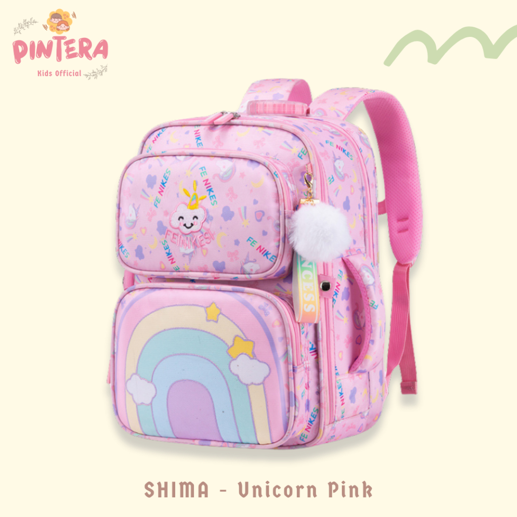 Pintera - Tas Sekolah Anak Perempuan SD SMP Ransel Unicorn - Shima